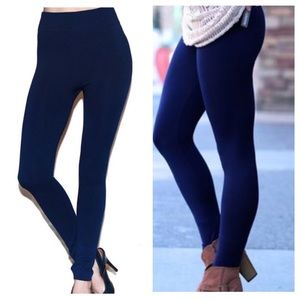 Navy Fleece Legging